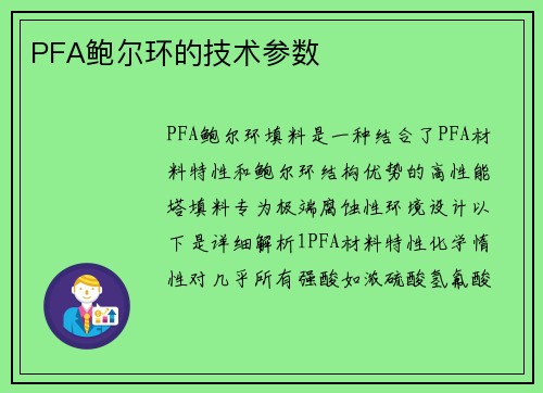PFA鲍尔环的技术参数